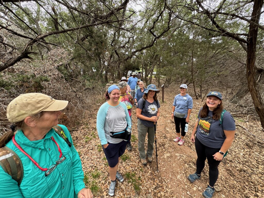 Hiking group at start of trail. Photo by Gary Bowers.