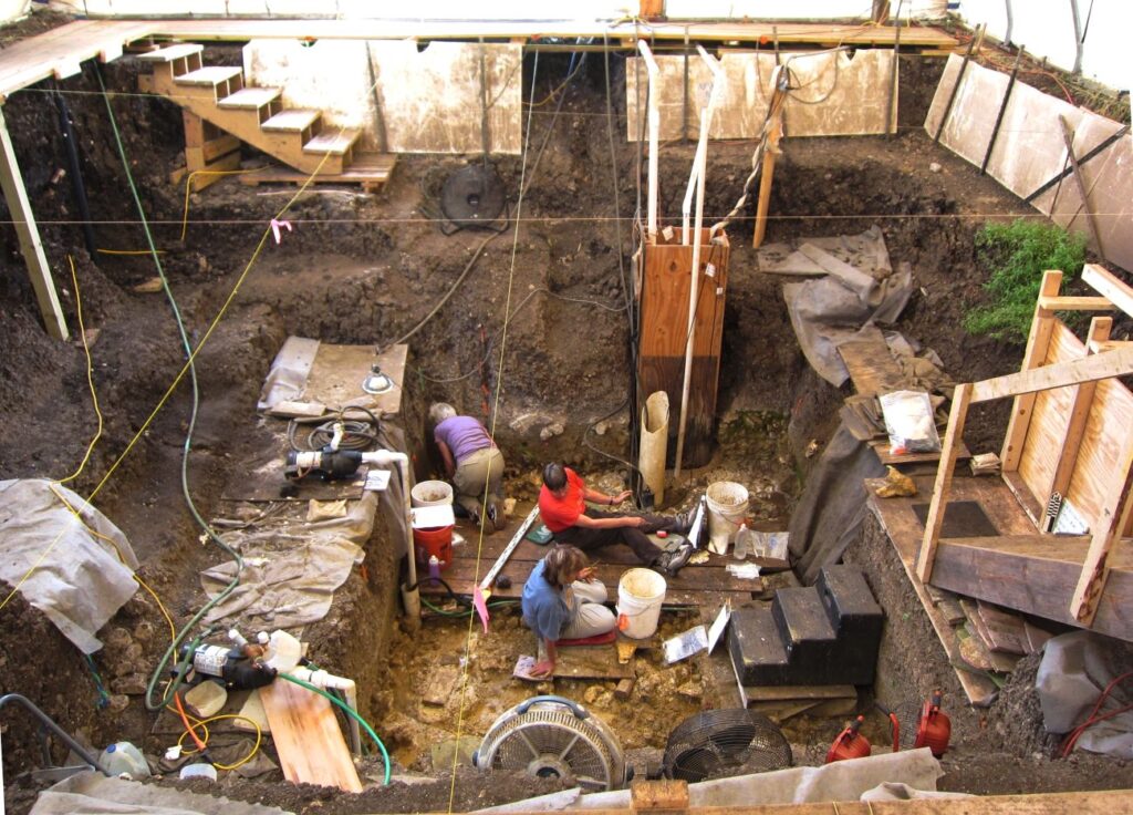 archeological dig site