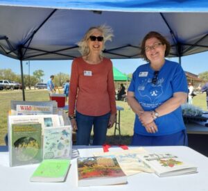 volunteers at info booth