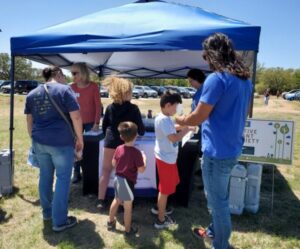 image of children at info booth