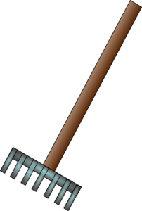 image of a garden rake